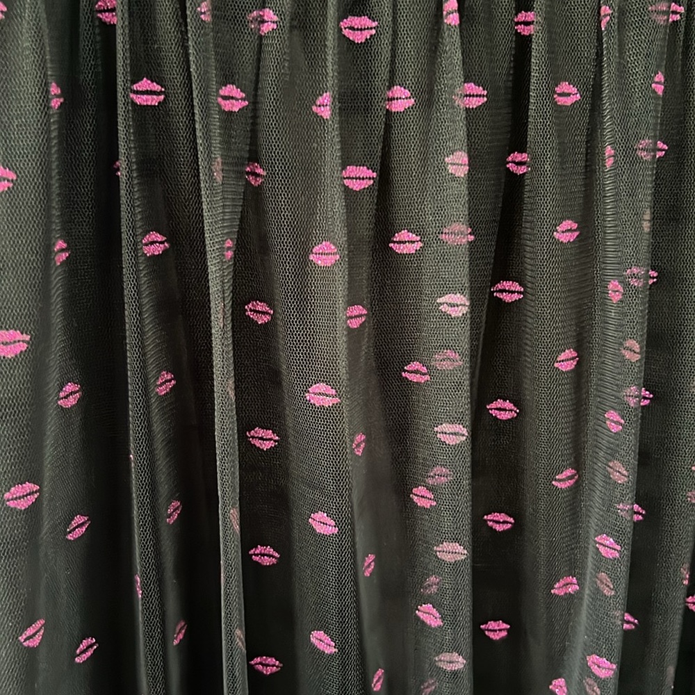 Betsey Johnson Black Dress with Pink Polka Dots - Picture 3 of 9